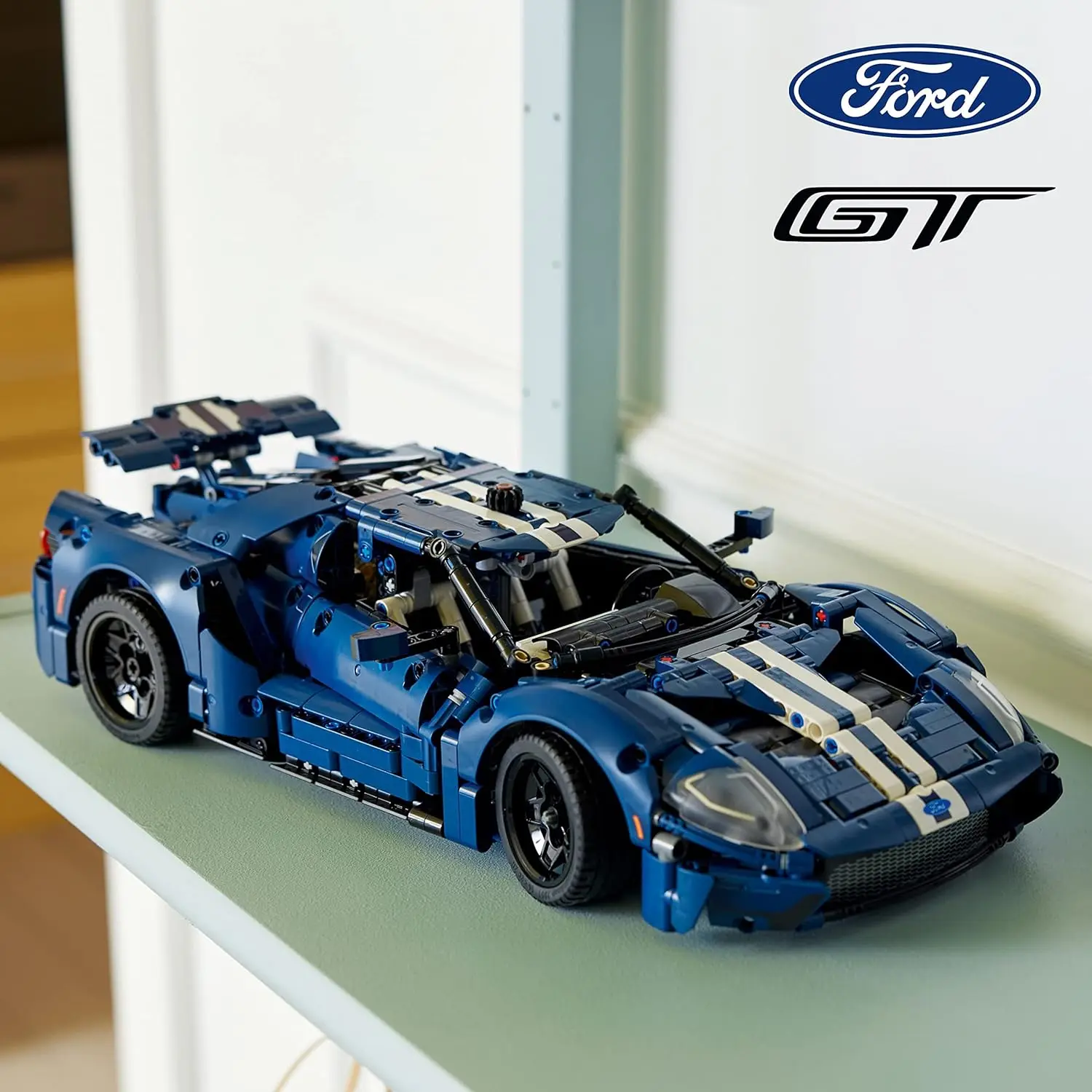 LEGO Technic-42154 2022 Ford GT Creative Building Block Toy Set, Room Decoration