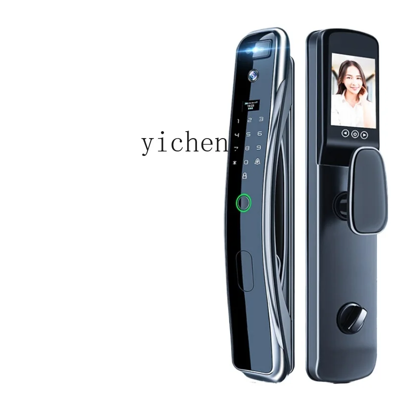 cc29 Automatic Fingerprint Lock Household Anti-Theft Digital Door Viewer Visual Intelligent Door Lock Face Recognition