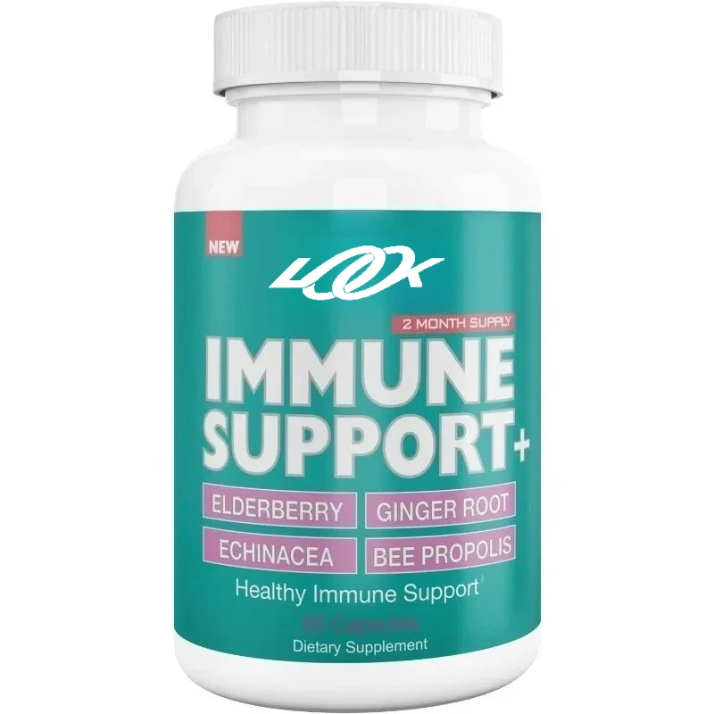 

9-in-1 immune support supplement capsule - elderberry, zinc, vitamin C, echinacea, ginger root, propolis, garlic extract