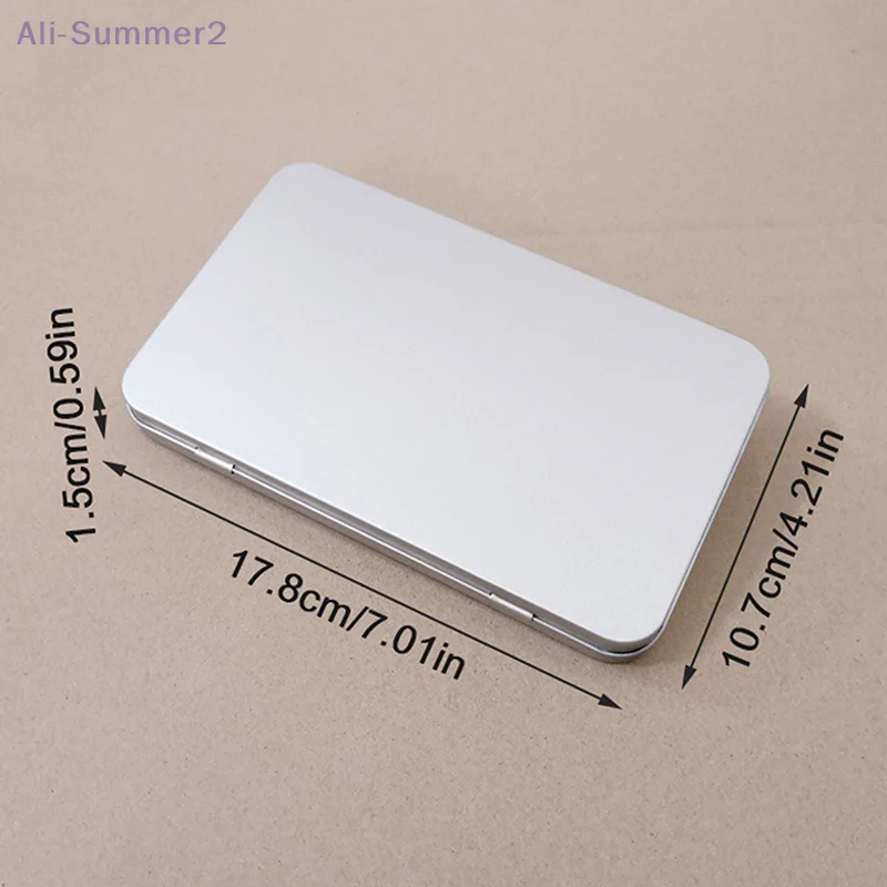 صندوق تخزين حديد منزلي حاوية علب من القصدير غطاء مفصلي فارغ صندوق تخزين فارغ منظم مجوهرات بطاقة الحلوى #5