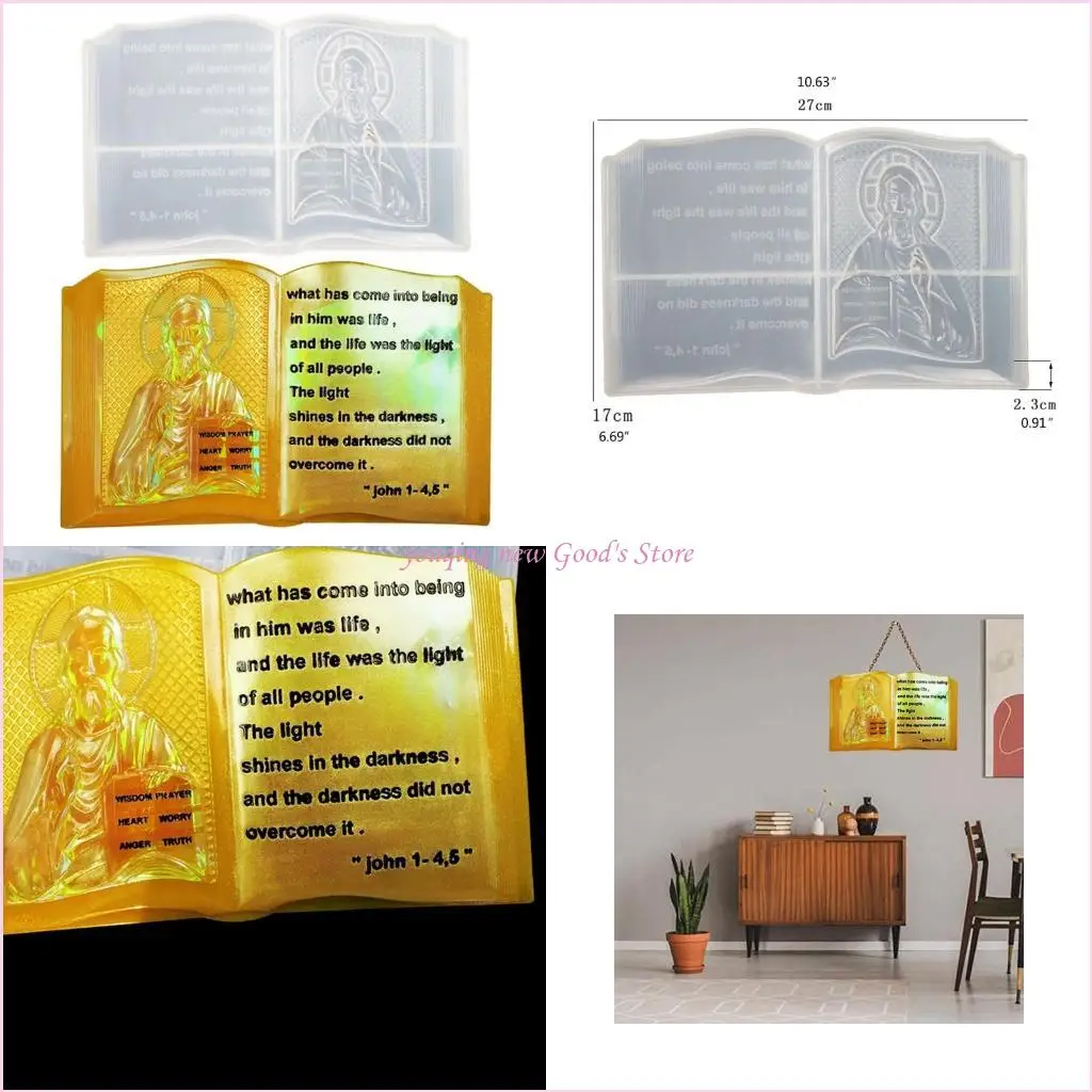 

57qa Relief Book Плесень высококачественная силиконовая прозрачная книжная форма