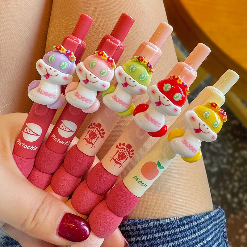 น่ารัก Garland งูเจลปากกาการ์ตูนกดปากกา Kawaii เขียนปากกาเครื่องเขียนอุปกรณ์สํานักงานคริสต์มาสปีใหม่ของขวัญ