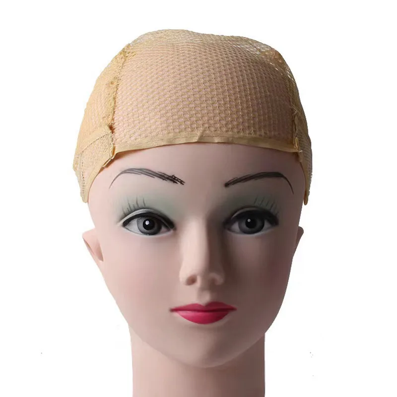 10PCSBreathable Wig Cap Hairnet Adjustable Nylon Weaving Mesh Wig Caps With Lace Straps For Making Wig