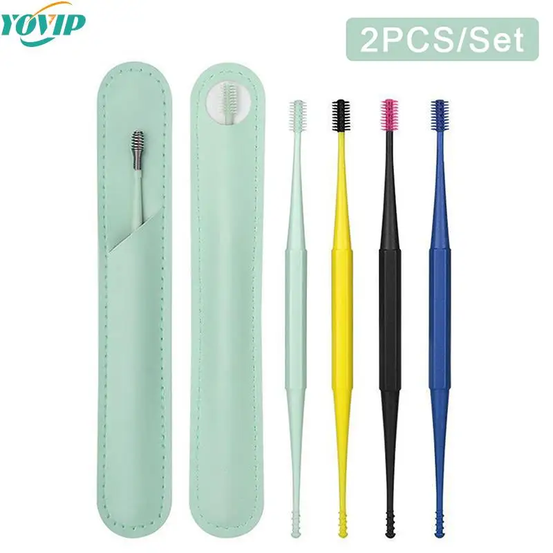 

2Pcs/Set Double Head Spiral Soft Silicone Earwax Removal Ear Scoop Set Silicone Earwax Removal Ear Scoop Cleaning Tool