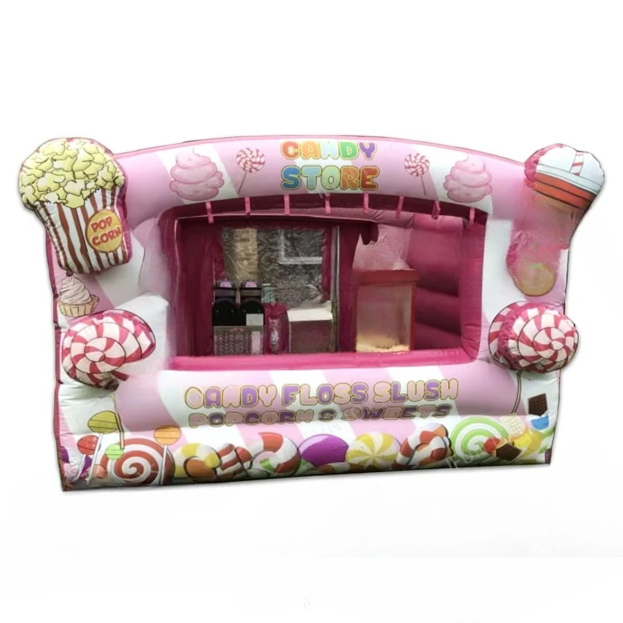 

Happy Walk Portable Candy Store Inflatable Marshmallow Stand up Tent Candy Booth for Outdoor Events
