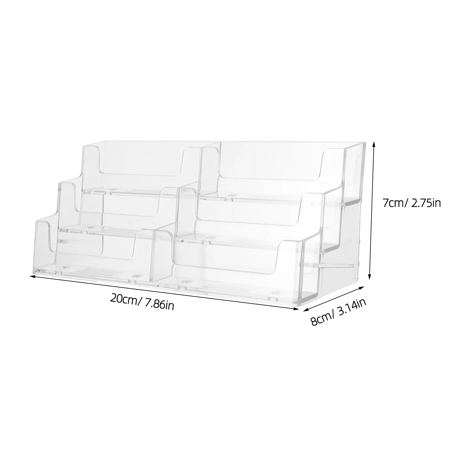 506 قطعة حامل عرض الأعمال الشفاف فتحات متعددة منظم مكتب واضح مكتب الاستقبال طاولة المؤتمرات حامل بطاقة الاسم #3