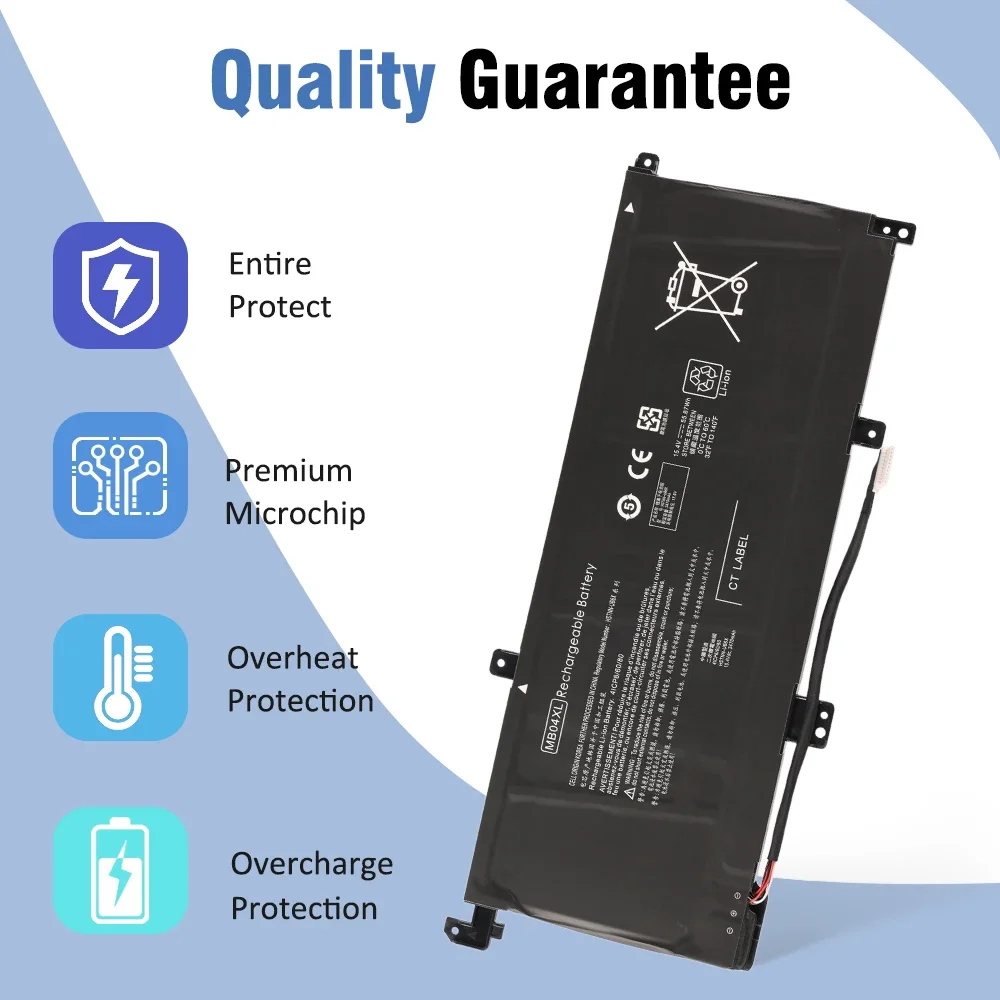 ETESBAY MB04XL Laptop Battery For HP Envy X360 Convertible M6-AQ000 M6-AQ105DX M6-AQ003DX 55.67Wh 15.4V