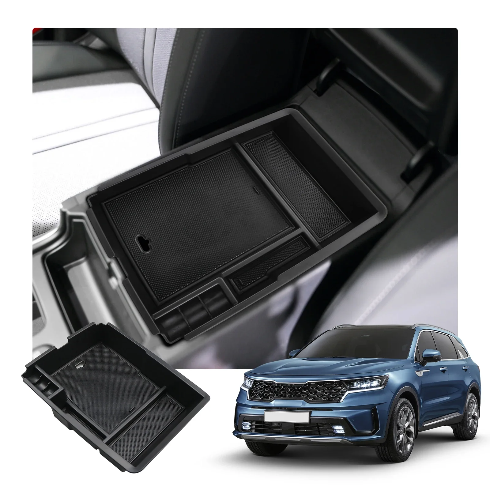 

Car Central Armrest Storage Box for HYUNDAI Sorento MQ4 2020 2021 2022 2023 Non-slip Container Auto Kia Sorento MQ4 Accessories