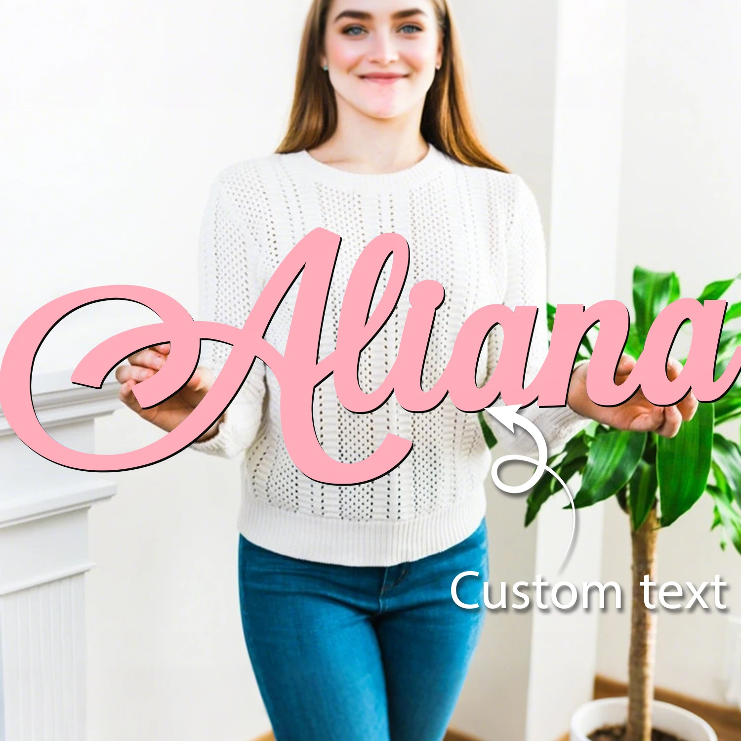 1pc Cute children's room name tag, Customizable names, dates, and greetings, baby crib label, wall art decoration wall sticker,