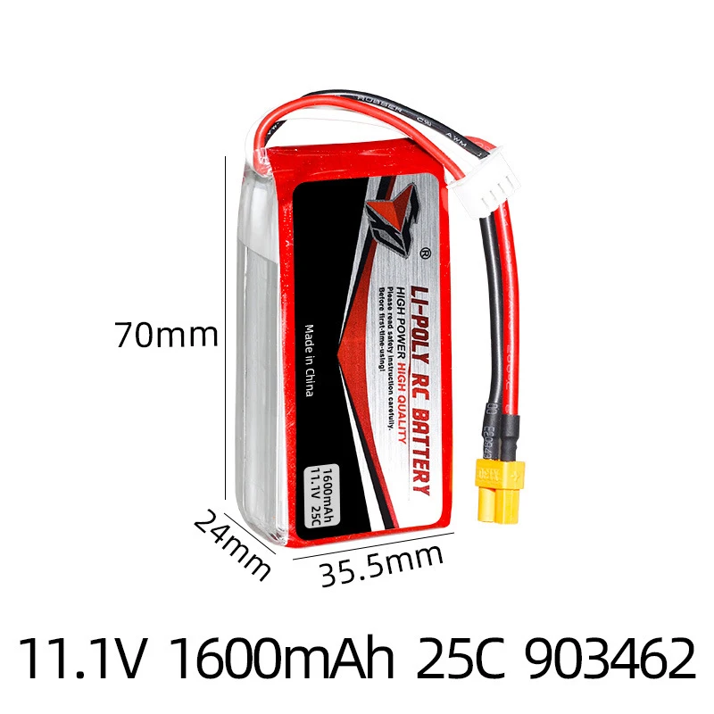 يبو بطارية 3S 11.1 فولت 1600 مللي أمبير بطارية RC قابلة للشحن ل RC سيارة خزان شاحنة لعبة إلكترونية نموذج السفن FPV لعبة تعمل بالريموت الملحقات