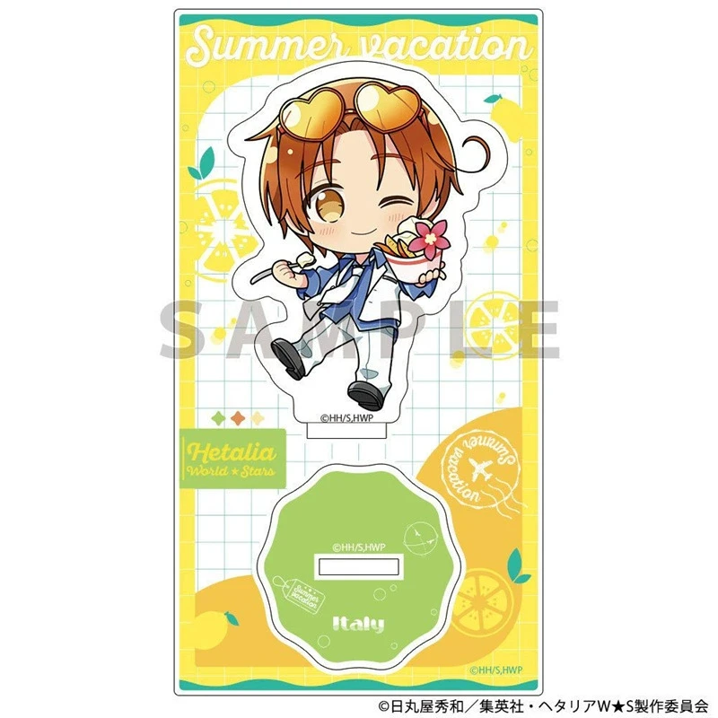 Hetalia Figure Ludwig Standing Sign Gilbert Beilschmidt Model Keyring Arthur Kirkland Desk Ornament Stands Toy Fans Gift