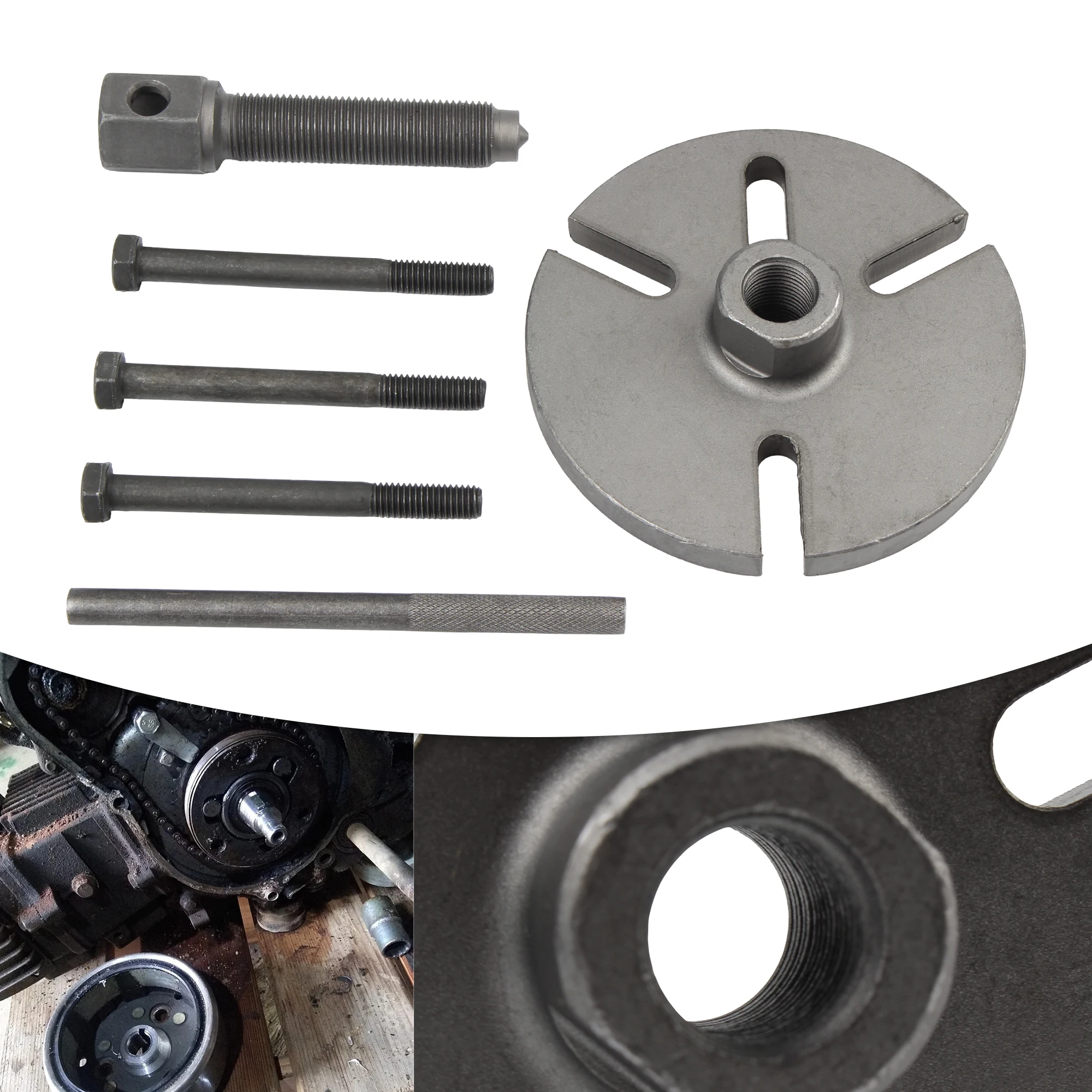 Motorcycle Universal Flywheel Rotor Magneto Puller Set for Snowmobile ATV PWC Lawn Mower Repair Tools Accessories