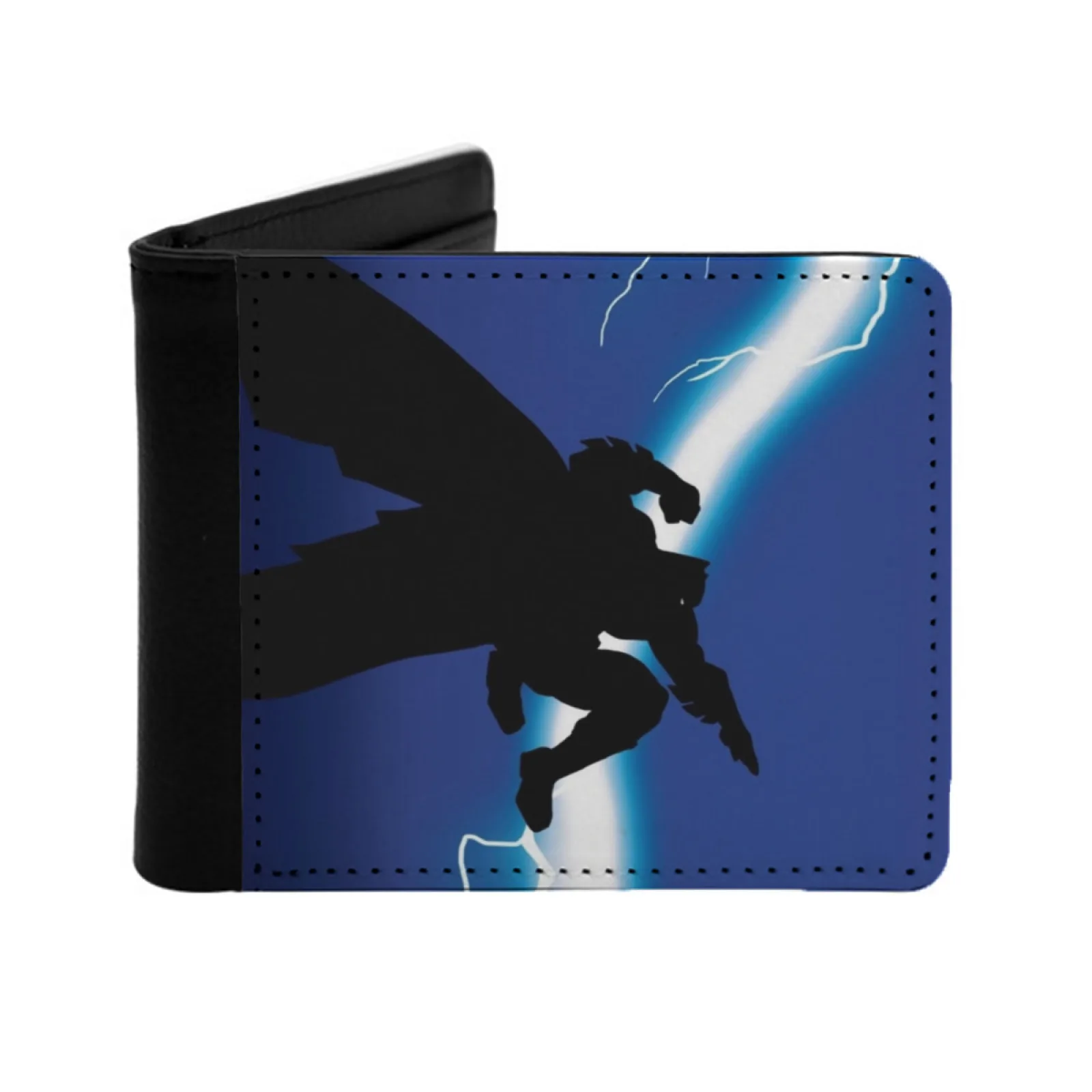 Dark Night Men's Wallet Pu Leather Wallet Multifunction Credit Card Purse Dark Knight Comics Joker Snyder Cut Bat Lightning