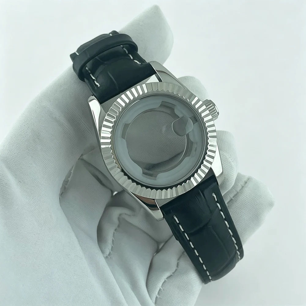 31mm NH05 NH06 Fluted Bezel Watch Case Suitable For Lady Automatic Movement Woman Fit 24.5mm Dial NH05/NH06 watch accessories