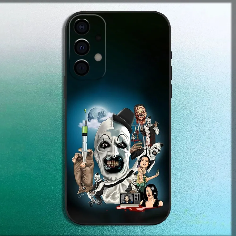 Art the Clown T-Terrifiers Phone Case For Samsung Galaxy A13,A21s,A22,A31,A32,A52,A53,A71,A80,A91 Soft Black Cover