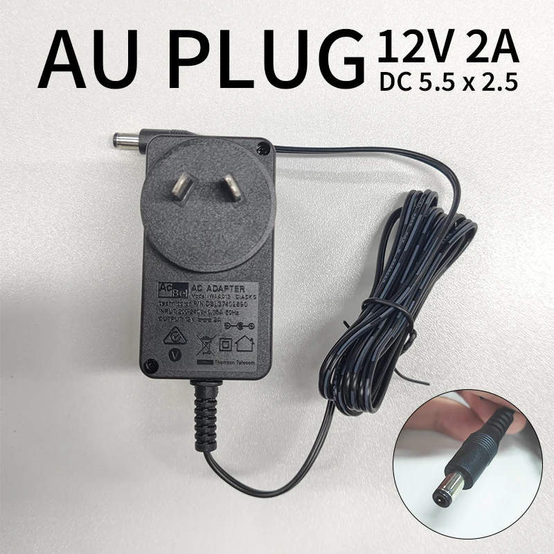 12V  2A AU Australia power supply adapter Supply AC to DC adaptor 9 volt 1000ma 5.5*2.5mm regulation charger for new Zealand RCM