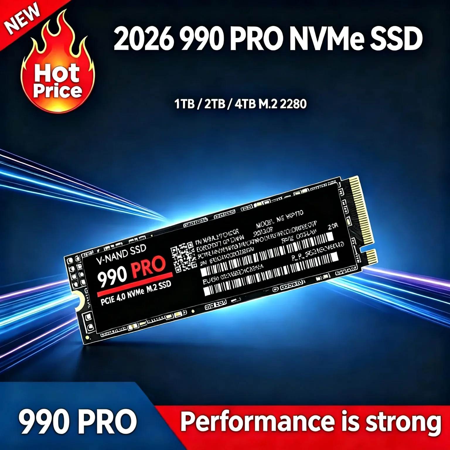 Original 990Pro M.2 SATA SSD NVMe 1TB Ultra-High-Speed Transmission NAND Internal Hard Drive for Ultrabooks And Tablet Computers