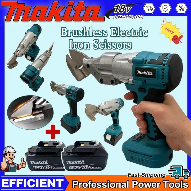 

Makita Rechargeable Sheet Shear Cutter Professional Metal Cutting Tools Electric Cordless Iron Scissors Machine