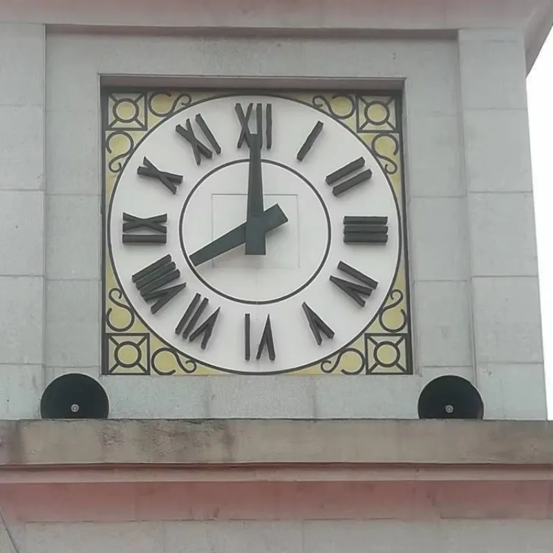 2m Customized Public Space Monumental Garden Grand Outdoor Giant Size Yard Tower Clock Large Venues Time Wheel