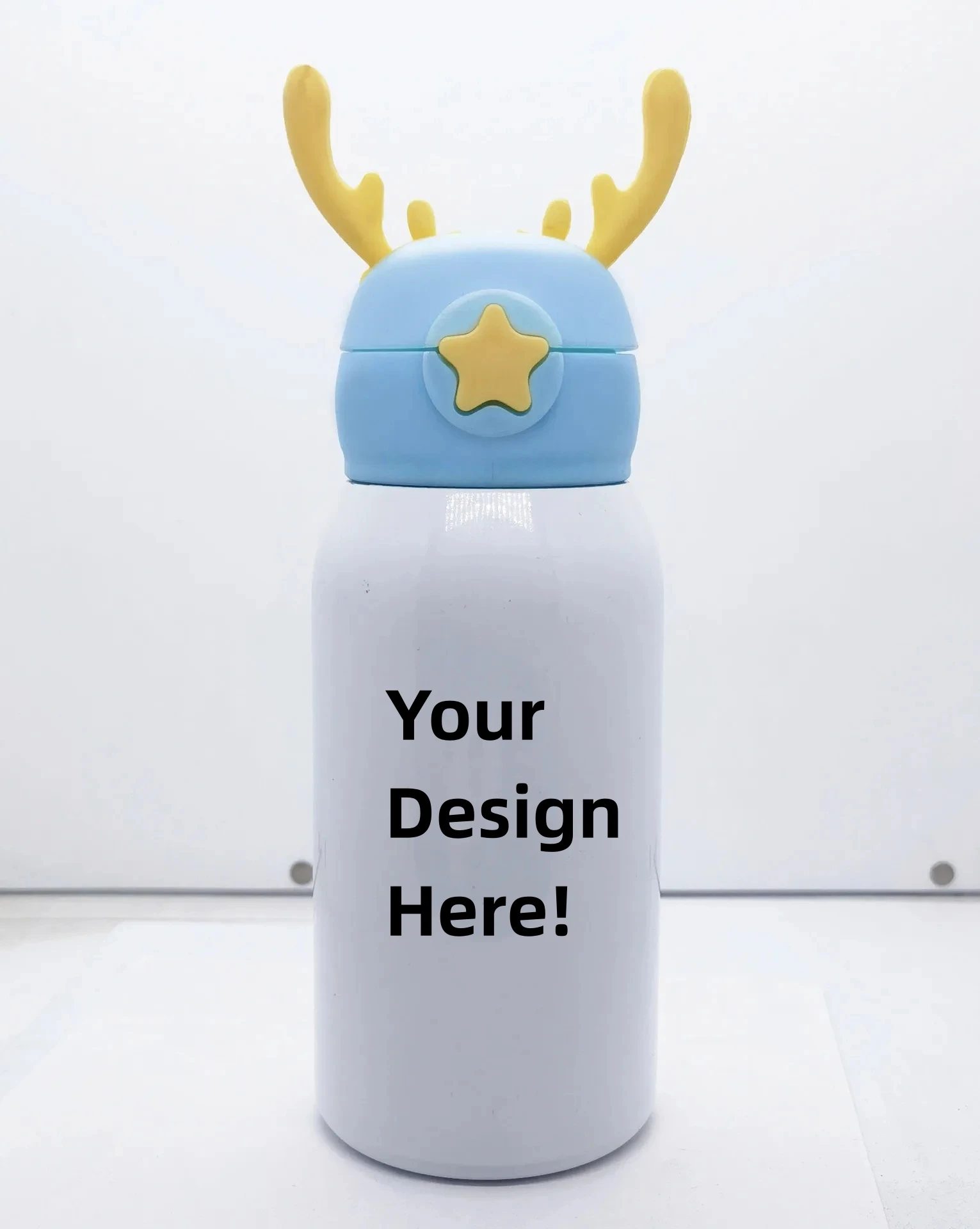 Design Printing Heat Sublimation Coating Cup Portable Doll Pot Thermal Transfer Children's Straw Thermos Cup For DIY Custom