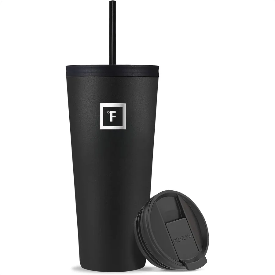 

Classic Tumbler Vacuum Insulated Stainl Steel Water Bottle Double Walled Drinking Cup Insulated Travel Mug Midnight Black 32 oz