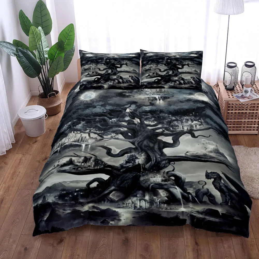 Imagem -06 - Yggdrasil Tree of Life Duvet Cover Grupo Rei Rainha Duplo Duplo Cama de Solteiro Personalizado Quilt Cover