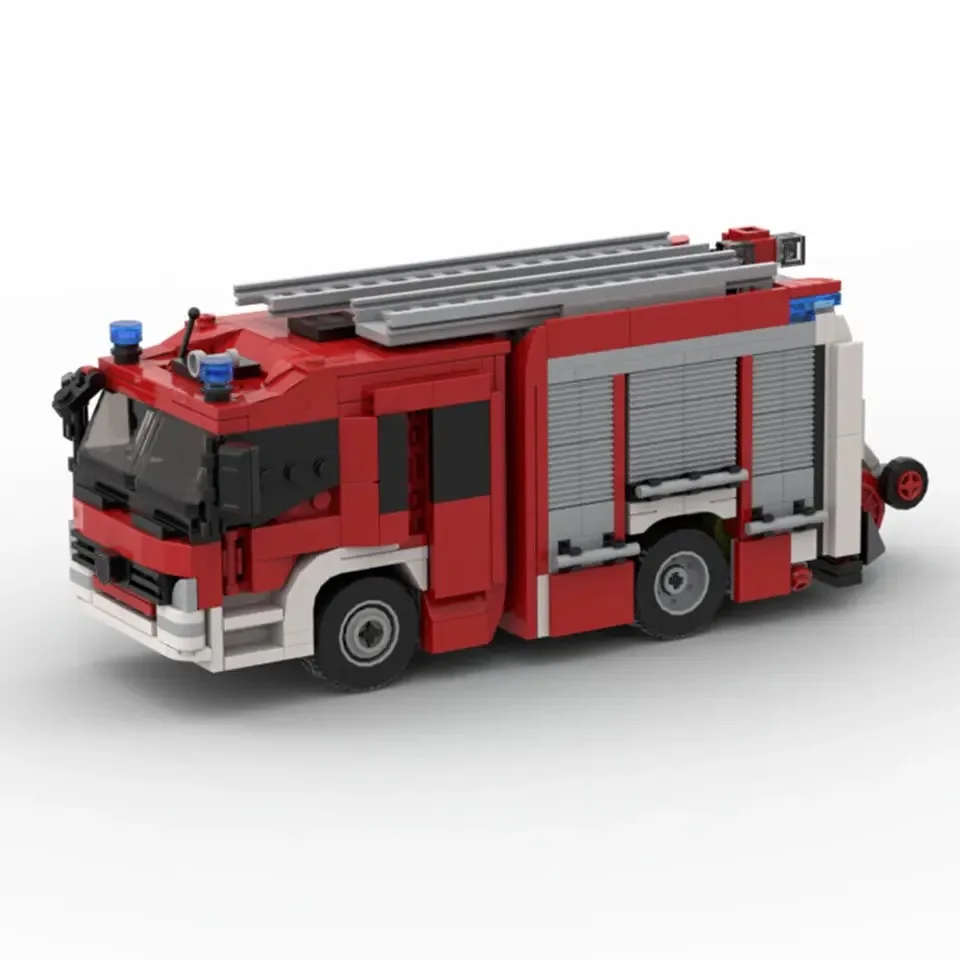 1019PCS MOC building blocks fully functional and playable fire truck rescue truck children’s birthday gift