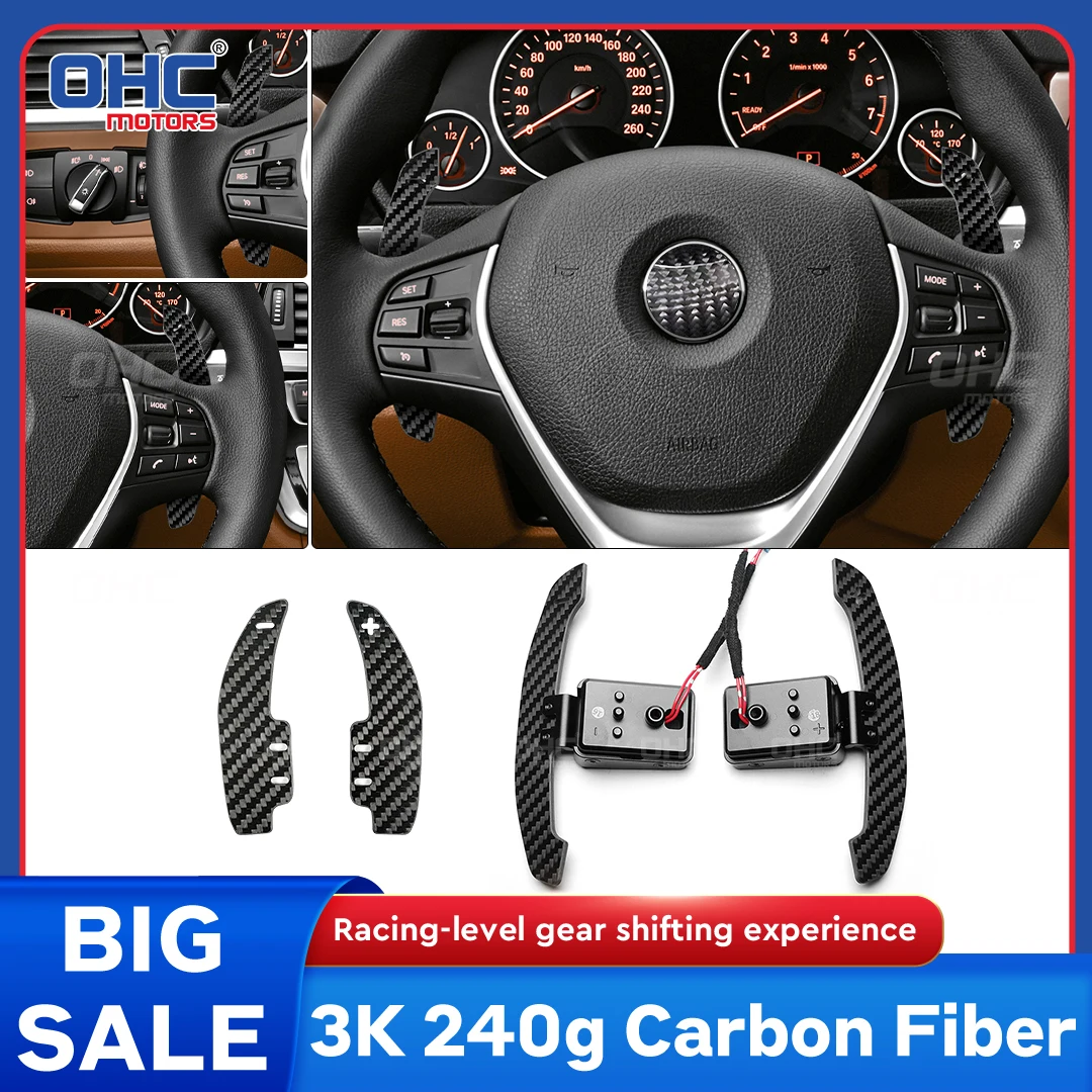 OHC 1 Set Carbon Magnetic Carbon Fiber Paddle Shifters For BMW G30 G38 F20 F21 F32 F33 F36 F80 F82 F15 F16 1 2 3 4 5 6 7 Series