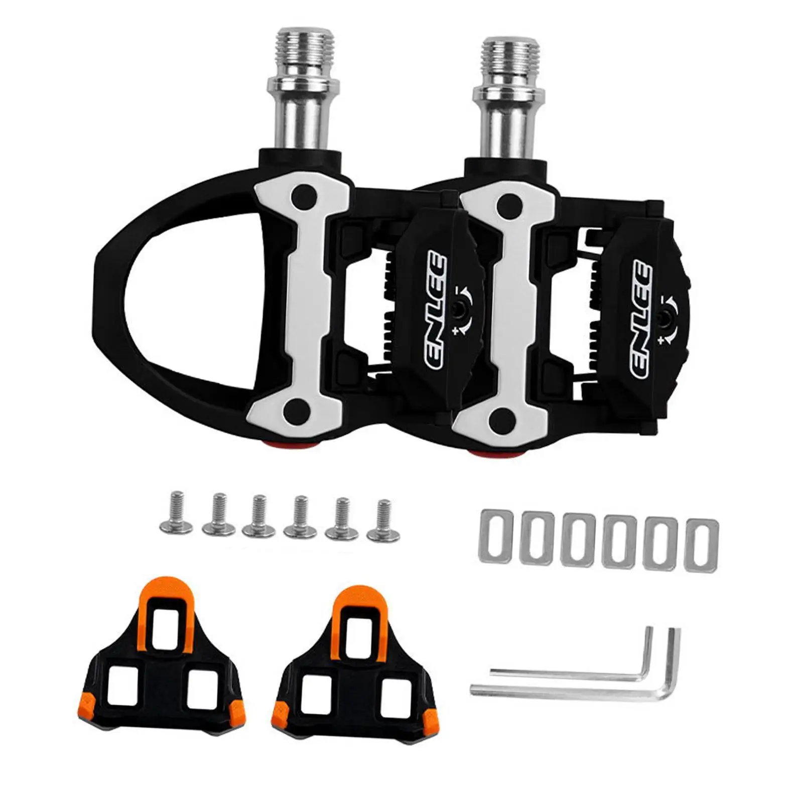 Bike Clipless Pedals Replacement Accessories Sturdy Lightweight Bicycle Pedals with Cleats for Touring Riding Equipment Outdoor