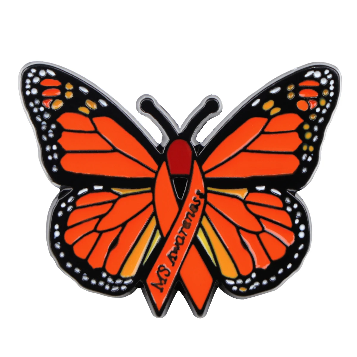 Beautiful Orange Butterfly Enamel Pins Cartoon Brooch Clothes Backpack Lapel Badges Fashion Jewelry Accessories Friends Gifts