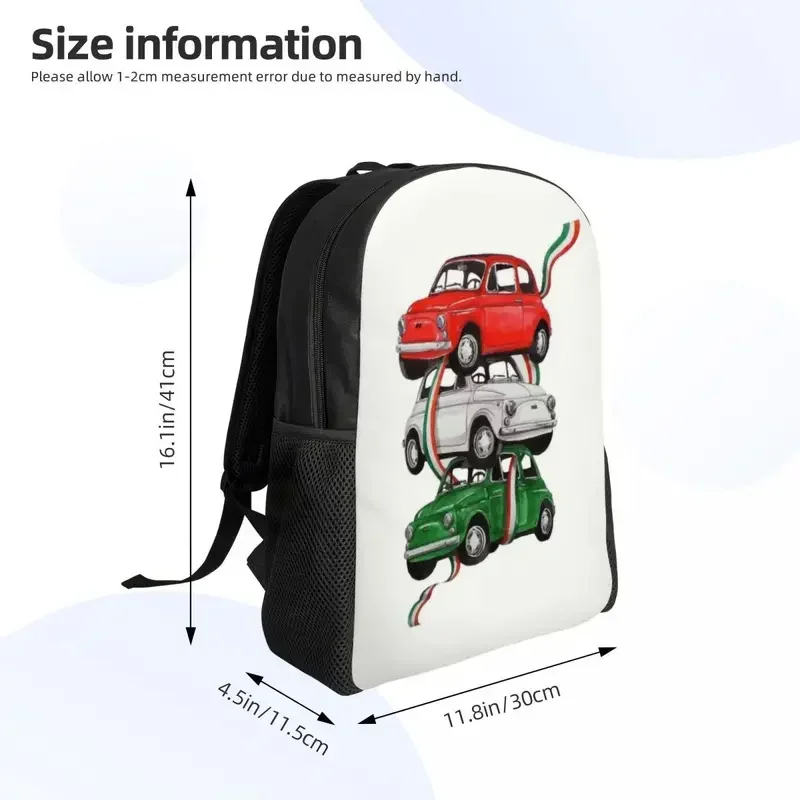 Personalized Vintage Italy Flag Car Backpacks Women Men Fashion Bookbag For College School Italian Pride Bags MN1