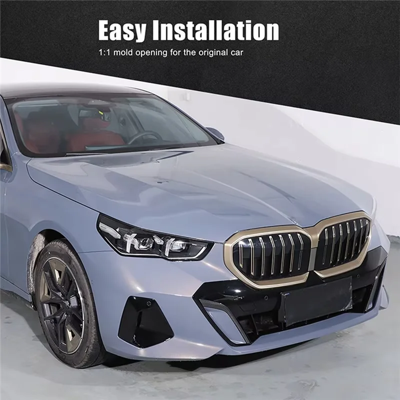 

Real Carbon Fiber Car Front Bumper Lip Spoiler Trim For BMW 5 Series G60 2024 Sport Version Accessories-AB36