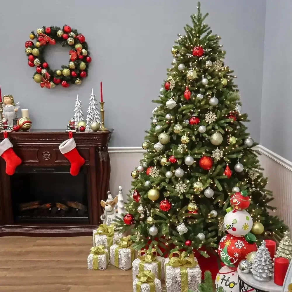 

Christmas Tree | Includes Pre-strung White Lights and Stand, Jersey Fraser Fir - 6.5 Ft,Feel Real' High Quality easy to assemble