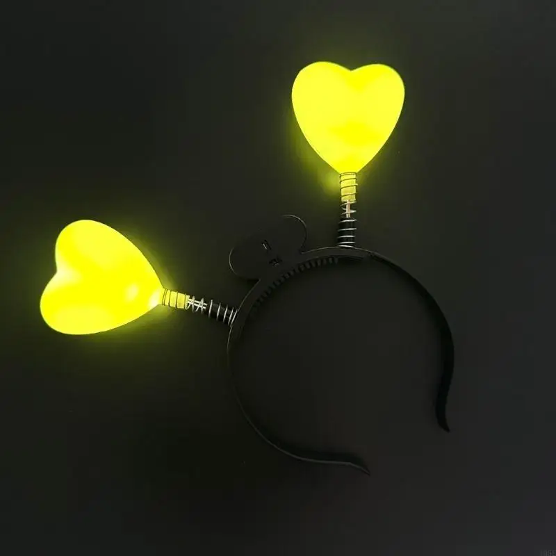 195E Faixa cabelo com coração radiante Padrão engraçado Argola cabelo Durabilidade para festa