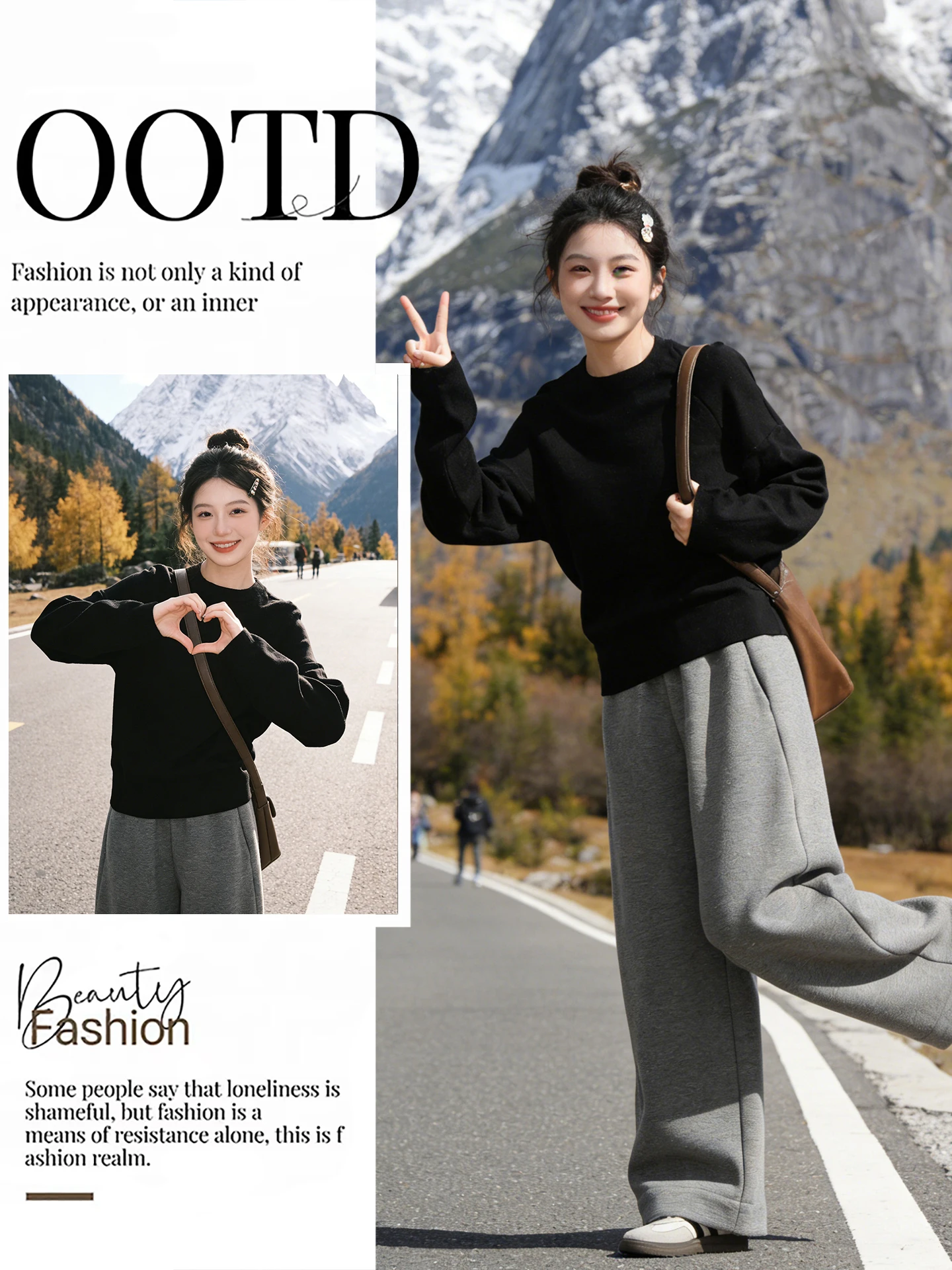 

Spring Faion Knitted High Waist Casual Pants And round Ne Top Women's Two-Piece Set Comfortable Breathable Warmth Clothing