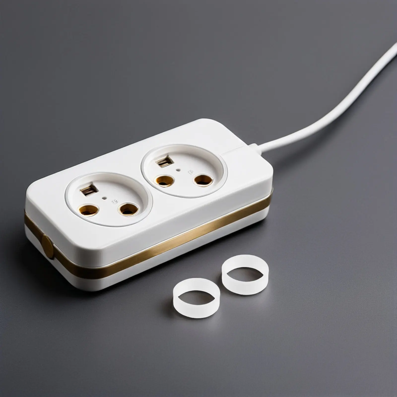 

1000Pcs Silicone Cable Rings Elastic Coil Ring 15x5x1mm Power Cable Tie Straps Data Lines Cord Organizer Office Home