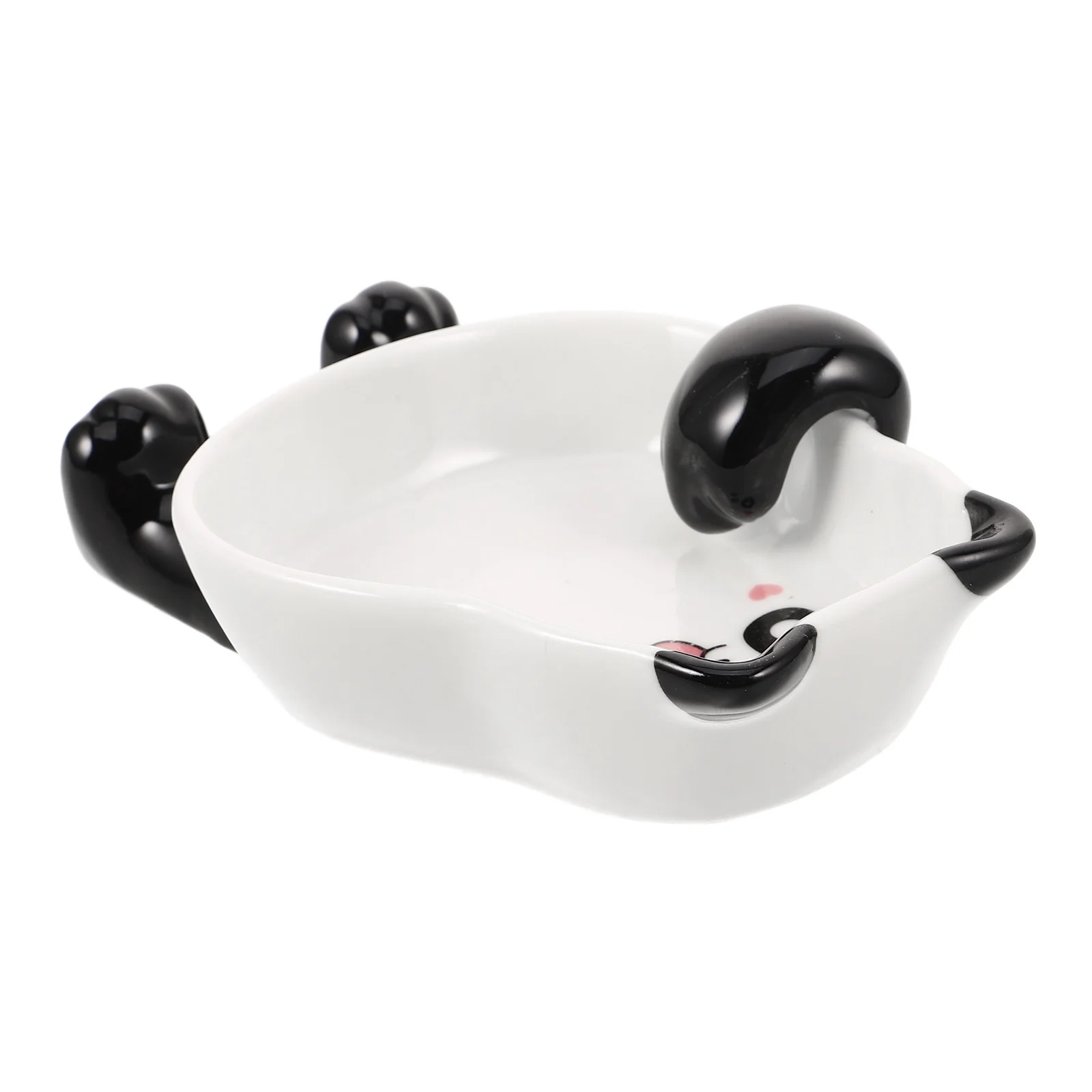 

Dual-Use Ceramic Chopstick Rest Panda Design Small Ceramic Dish Sushi Dipping Sauce Bowl Serving Plate Dipping Sauce Containers