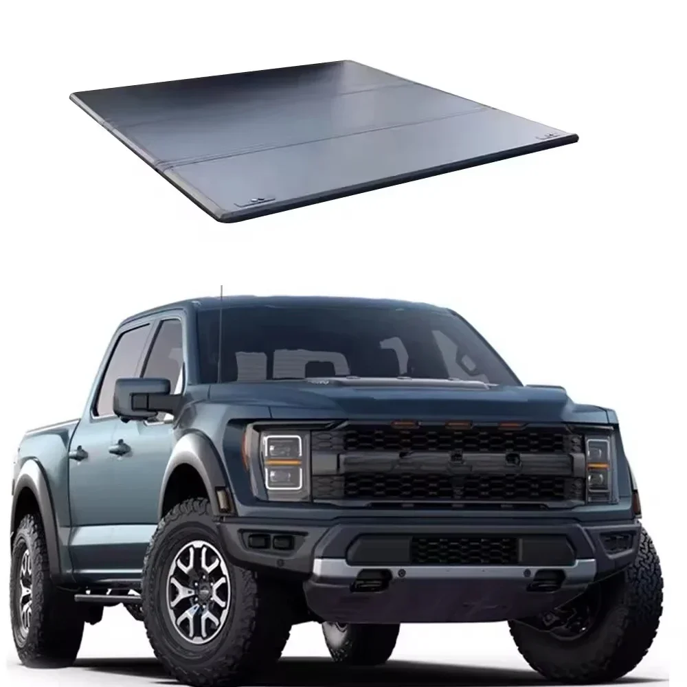 Soft Roll Up Truck Bed Cover Folding Tonneau Cover For Ford F150