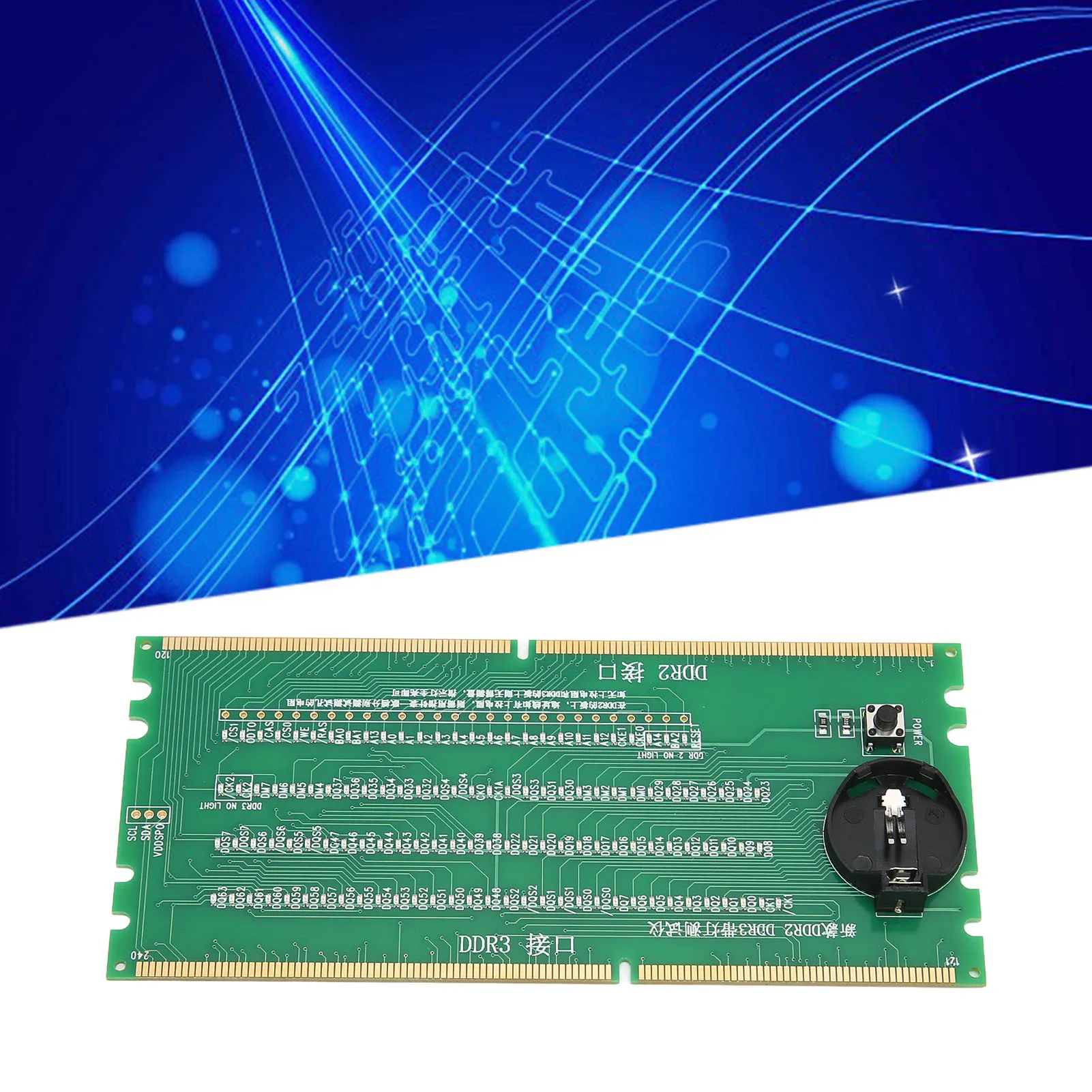 LED Test Card DDR2 DDR3 Tester Compact Diagnostic Card LED Indicators Dual DDR2 DDR3 Support For Intel Motherboards