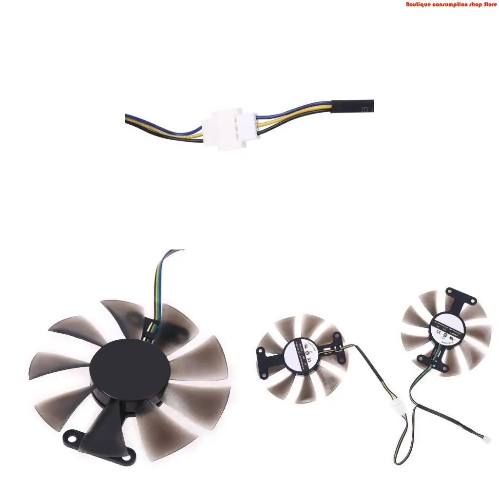 L9NA 2x 85mm PLD10015B12H 0.55A RX580 RX590 for POWERCOLOR DATALAND Radeon RX 580 590 Graphics Card Cooling Fan