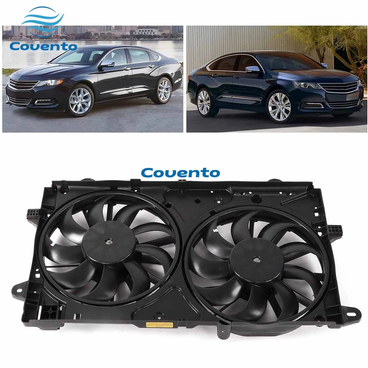 20979495 20970657 GM3115249 Electric Cooling Radiator Fan Assembly for CHEVROLET MALIBU IMPALA BUICK REGAL LACROSSE 2013-2017