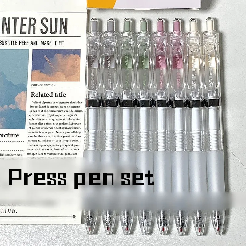 Drukpen Fijne penpunt Glad water Vloeiend schrijven Heldere kleuren Duurzaam Schoolbenodigdheden Eenvoudige gelpen Handig Snel