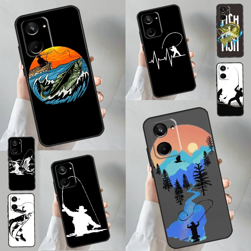 Fishing Fisherman For Realme 11 8 9 10 Pro Plus GT Neo 5 3T 2T C11 C21 C25 C21Y C31 C30 C33 C35 C55 Case