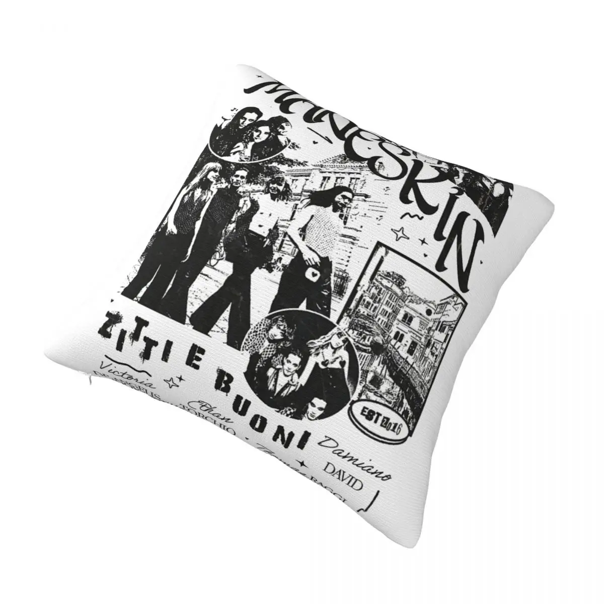 Soft and Sweet Bedroom MANESKIN Rock BandDecor Pillowcase Merch Pillow Cover Square Multi-Size