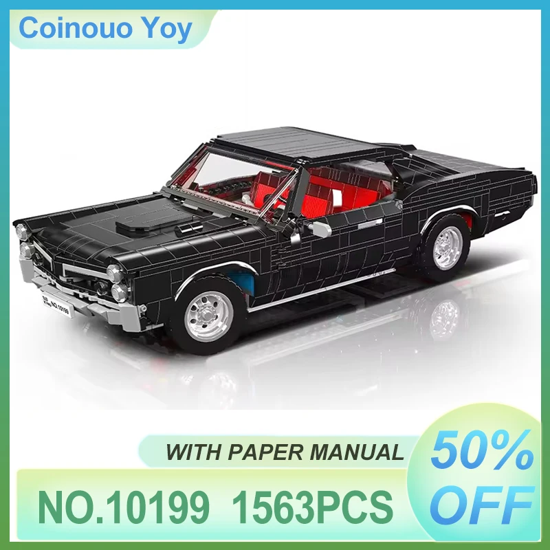 

Mould King 10199 Technical Spotrs Car DIY Toys MOC Muscle Car Building Block Assembly Oldtime Car Brick Set Kids Christmas Gifts
