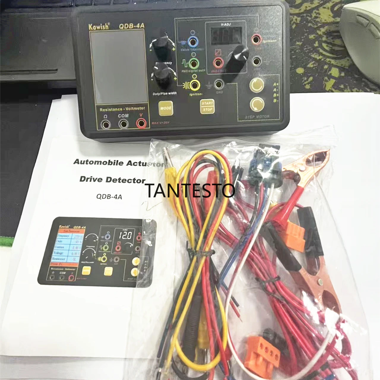 AM-QDB4A  Auto Repair Tools Ignition Coil Test Injector Solenoid Valve Idling Stepper Motor Instrument Tester Drive Simulator