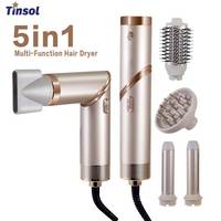 5 in 1 Multi-function hair dryer curling iron portable foldable hair dryer negative ion hair care curling iron styling set