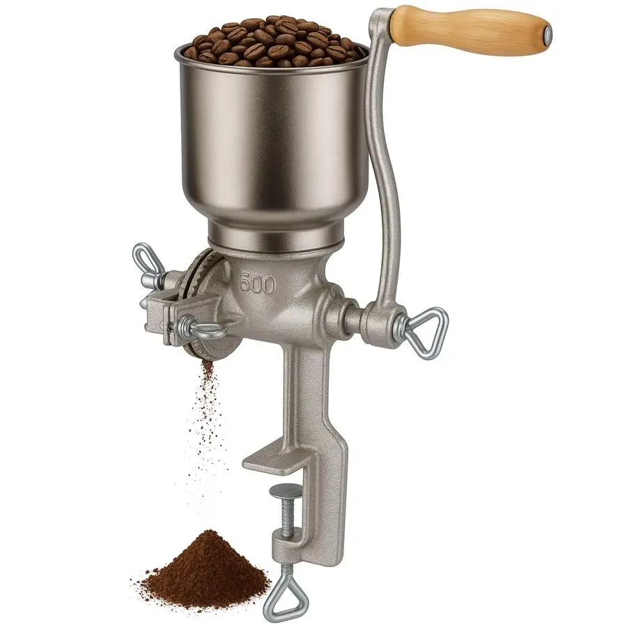 

Mill Iron Grinder Manual Food Grinder Hand Crack Hand Operated Mill for Corn Crank Grains Oats Wheat Coffee Nuts Malt