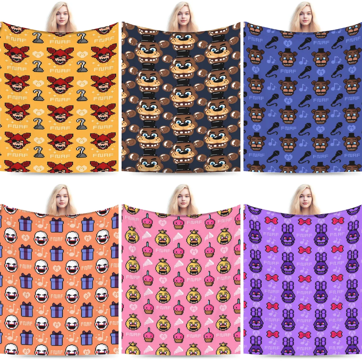 Fnaf at freddys cobertor de pelúcia crianças flanela lance cobertor para decoração casa design super macio qualidade colcha presente aniversário