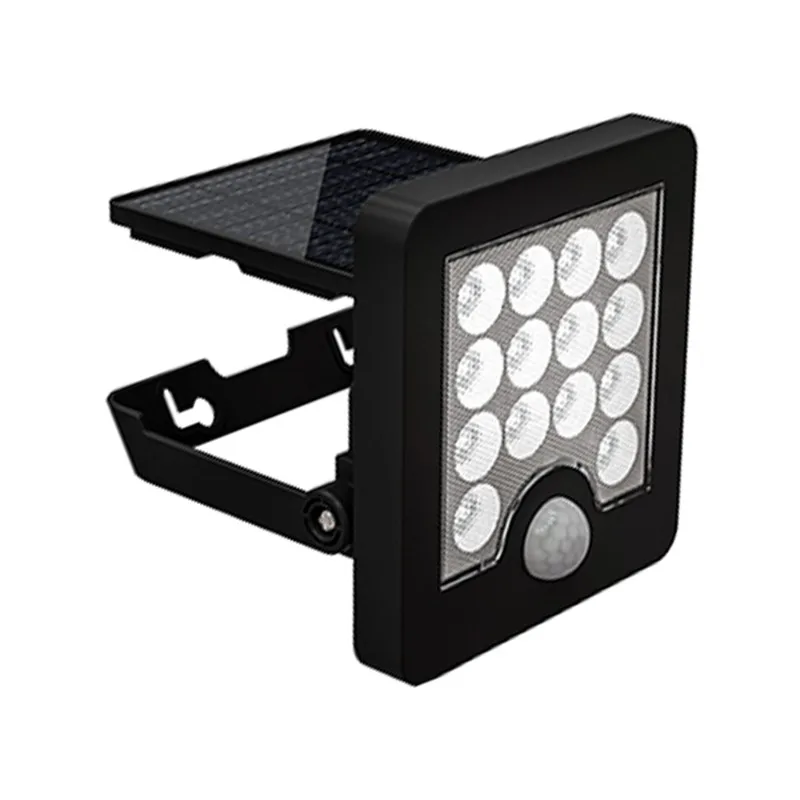40W Solar Outdoor LED Floodlight with Motion Sensor, IP65, 4 LEDs, Office Use, Aluminum Glass Housing